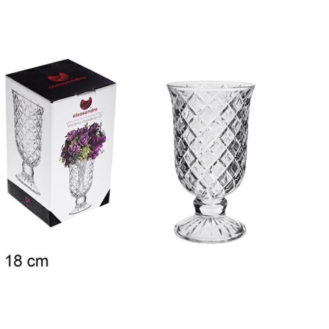 VASO IN VETRO VERONA MODELLO D 18 CM